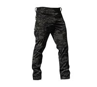 Cargo Pants Men UK Clearance, Men's Tactical Combat Military Trousers, Outdoor Work Cargo Casual Pants Workwear Trousers with Multi-Pocket, Camouflage,M,U60A