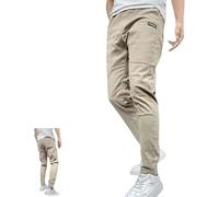 Cargo Pants, Men's High-Stretch Multi-Pocket Overalls, Durable Comfortable Pants with Great Storage Capacity (Khaki,30)