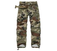 Cargo Pants Women Baggy Camo Tactical Pants Straight Leg Casual Y2K Work Trousers with 9 Pockets No Belt