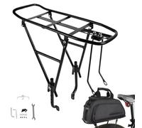 Cargo Rack Bike, Widened Luggage Carrier, 40 x 14 cm/15.75 x 5.51 Inches Thick Seat Frame, Stable Pannier Attachment, Easy Installation Design for Commuting Cycling Enthusiasts