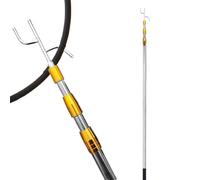 Cargo Retrieval Hook - 150cm Telescopic Reacher Tool, Extendable Stainless Steel Cargos Pole, Adjustable Loading Grabber, duals Hook Extend Pole | Handy Cargo Management Tool for Truck Bed Trailer