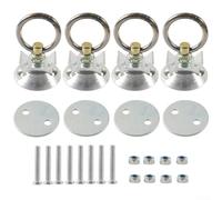 Cargo Securing Solution 22 Piece Guide Rail Fixed Hoist Ring Kit Perfect for Truck Bed Applications (red)