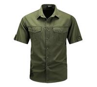 Cargo Shirts for Men Short Sleeve Deals, Stylish Tactical Combat Work Shirt Multic Pockets Military Workout Hiking T-Shirts Slim Summer PulloverOutdoor Running Plain Tees Blouses Plus Size S-XXL