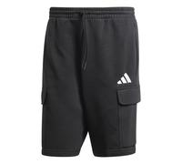 adidas Men's Essentials Feelcozy Fleece Cargo Short Shorts, Black/White, XS