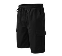 Cargo Shorts for Men Classic Plain Chino Shorts Summer Elasticated Waist Drawstring Capri Shorts Front Zipper Button Shorts Casual Cotton Loose Knee Length Shorts with Multi Pocket M-3XL UK Clearance