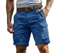 Cargo Shorts Men Casual Summer Mens Shorts with Pockets Cotton Knee Length Golf Short Pants Regular Fit Combat Work Short Pants Lightweight Trendy Mens Pant for Walking Hiking Camping