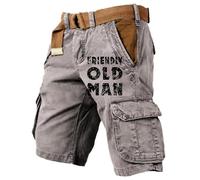 Cargo Shorts Men Pants - Men's Plus Size Cargo Sports Loose Classic Fashion Personality Five Points Casual Shorts (Beige M)