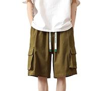 Cargo Shorts Men's 3/4 Shorts Men's Sports with Pockets Short Trousers Man Summer Outdoor Sports Jogging Bottoms Short Hiking Trousers Men's Elastic Quick-Drying Cargo Shorts Men's Slim Fit 7XL,