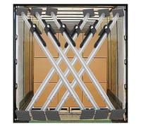 Cargo Stabilizer Bar for Compact Trucks, Retractable Trailer Cargo Support Bars/Box Truck Load Bar with Anti-Slip Foot Pad, 1 2 3 4 6 8Pcs Aluminum Pickup Truck Bed Divider Pole(8 Pcs,2.1-2.