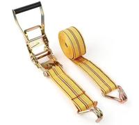 Cargo Strap Lashing ， 1.0-12.0 M Yellow Tie Down Lashing Straps for Moving Truck Kayaks Trailers, J-Hook Ratchet Strap TieDowns for Cargo(W 3.8cm/1.5in,1.0m/3.3Ft)