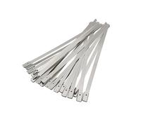 Cargo Straps， 10/20Pcs 4.6mm Self Locking Stainless Steel Multi-Purpose Metal Exhaust Wrap Sealing Tie 100-400mm10Pcs(10pcs,400mm)