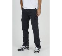 Cargo Style Denim Jeans With Side Hem Split Detail Brave Soul Charcoal 34R
