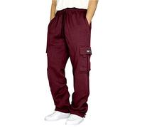 Cargo Sweatpants for Men Heavyweight Fleece Casual Loose Fit Athletic Jogging Bottoms 2023 Autumn Winter Drawstring Elasticated Waist Cargo Work Trousers with Pockets