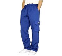 Cargo Sweatpants for Men Heavyweight Fleece Casual Loose Fit Athletic Jogging Bottoms 2023 Autumn Winter Drawstring Elasticated Waist Cargo Work Trousers with Pockets