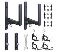 Cargo Trailer Ladder Rack - Heavy Duty Side Mount Steel Rack, 300 Lbs Load Capacity, Strong Bracket System For Safe Carrying | Functional Trailer, Vehicle, Storage, Construction, Daily Use