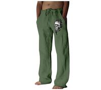 Cargo Trousers for Men Jogger Chinos Casual Sweatpants Elasticated Waist Drawstring Pants with Pockets Dress Slacks Big and Tall Gym Trousers Men Joggers Bottoms SweatShorts (Army Green,3XL)