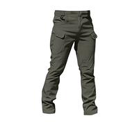 Cargo Trousers for Men UK Clearance, Men's Tactical Combat Military Trousers, Outdoor Work Cargo Casual Pants Workwear Trousers with Multi-Pocket, Gray,3XL,U24A