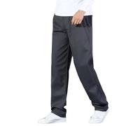 Cargo Trousers for Men UK - Fleece Lined Trousers Men Winter Thermal Golf Trousers for Men Comfy Chef Trousers Solid Colors Fashion Versatile Casual Trousers Loose Straight Lounge Pants Mens