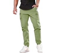 Cargo Trousers For Men UK - Joggers For Mens - Lightweight Tracksuit Bottoms Activewear Trousers Sweatpants Traning Track Pants Casual Business Pant with Multi Pockets Breathable Jogging Bottoms