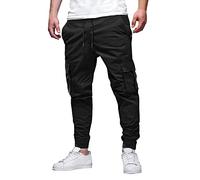 Cargo Trousers for Men UK - Stretch Slim Fit Tracksuit Bottoms Casual Joggers Pants Khaki Cuffed Combat Trousers Camouflage Army Work Trousers Outdoor Work Wear Cargo Trousers Training Pants XXXL