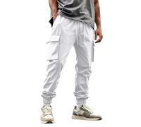 Cargo Trousers for Men UK,Summer Pants Men,Cargo Pants Workout Jogger Casual Outdoor Hiking Utility Trousers Comfortable Loose Fit Long Pants for Daily Wear Comfort Lightweight for Workwear Outdoor
