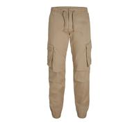 JACK & JONES Men's Jpstkane Jjnoah Cuffed Cargo Noos Trousers, Elmwood, XS