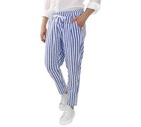 Cargo Trousers Jogging Men's Trousers Men's Striped Loose Breathable Cotton Linen Casual Waist Men's Trousers Trousers Men's Retro, darkblue, M