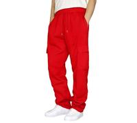 Cargo Trousers Men's Baggy Jogging Bottoms Men's Gym Sports Trousers with Side Pockets Wide Leg Hiking Trousers Summer Casual Trousers Loose Fit Kateboard Trousers Cargo Trousers Teenager Boys