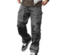 Cargo Trousers Men's Long Waterproof Tactical Trousers Breathable Wind Protection Outdoor Trousers Multiple Pockets Work Trousers Trekking Trousers Jogging Bottoms Straight Leg Sweatpants Lightweight