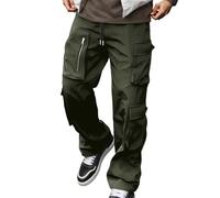 Cargo Trousers Men's Long Waterproof Tactical Trousers Breathable Wind Protection Outdoor Trousers Multiple Pockets Work Trousers Trekking Trousers Jogging Bottoms Straight Leg Sweatpants Lightweight