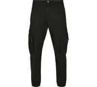 Urban Classics Men's Tapered Pants Cargo Hose Trouser, Black, 30