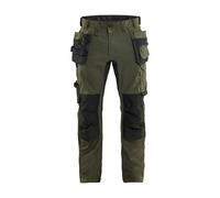 Cargo trousers with floating pockets Blaklader Stretch 2D Vert 52