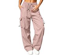 Cargo Trousers Women Casual Wide Leg Work Hiking Trousers With Pocket Cargo Summer Jogger Lightweight Quick Dry Upf 50 Walking Hiking Pants Elastic Waist Tracksuit Bottoms Jogging Sweatpants Plus Size