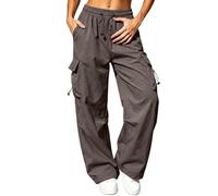 Cargo Trousers Women Casual Wide Leg Work Hiking Trousers With Pocket Cargo Summer Jogger Lightweight Quick Dry Upf 50 Walking Hiking Pants Elastic Waist Tracksuit Bottoms Jogging Sweatpants Plus Size