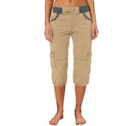 Cargo Trousers Women's Summer Knee-Length Cargo Shorts 3/4 Work Trousers Summer Trousers Plain Capri Trousers Cotton Trousers High Waist Casual Trousers Elastic Sports Trousers Loose Jogging Bottoms