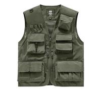 Cargo Vests for Mens UK Utility Giletlity Gilets with Multi Pockets Outdoor Lightweight Travel Security Vest Plus Size Sleeveless Zip Up Jackets for Tool Work Fishing Hiking Photographers