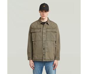 Cargo Washed Overshirt - Brown - Men M