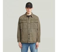 Cargo Washed Overshirt - Brown - Men XS
