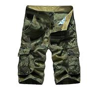 Cargo Work Shorts Men Camo Outdoor Loose Sports Shorts Cotton Walking Shorts Summer Casual Half Pants Durable Workwear with Multi-Pocket Everyday Shorts Best for Finshing Hiking Camping