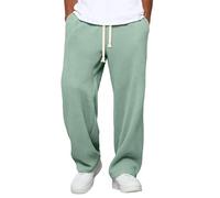 Cargo Work Trousers for Men UK Plus Size Baggy Breatheable Waffle Textured Golf Trousers Lightweight Classic Fit Gym Workout Hiking Cargo Joggers Bottoms with Pockets Light Green,M