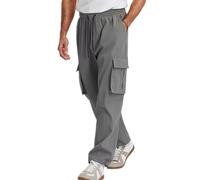 Cargo Work Trousers Men Work Joggers Men Girl's Cargo Pants Elastic Waist Jogger Pants Trousers with Pocket for Outdoor Hiking Climbing Workwear with Windproof Warm Comfort Fit