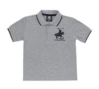 Cargobay Cargo Bay Boys Horse Embroidered Short Sleeve Polo T-Shirt Grey 2-3