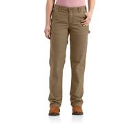 Carhartt 102080 Womens Rugged Flex Loose Fit Canvas Work Trouser Pant Dark Khaki