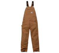 Carhartt 102776 Bib Overalls Brown W34 Workwear Duck Dungarees Pants