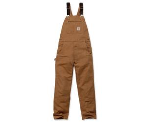 Carhartt 102776 Bib Overalls Brown W34 Workwear Duck Dungarees Pants
