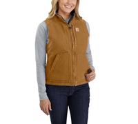 Carhartt 104224 Women's Washed Duck Mock Neck Gilet Bodywarmer Carhartt Brown /