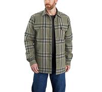 Carhartt Mens Flannel Sherpa Lined Relaxed Fit Shirt Jacket L - Chest 42-44' (107-112cm)