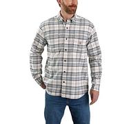 Carhartt 105432 Rugged Flex Fit Midweight Flannel Long Sleeve Plaid Shirt MALT S