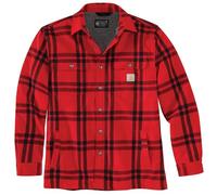 Carhartt 106354 Relaxed Fit Roane Flannel Sherpa-Lined Shirt Jac CRABAPPLE S