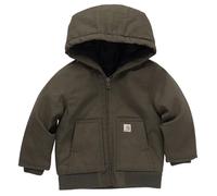 Carhartt Baby Boy's Insulated Hooded Canvas Zip-Up Jacket Olive Green